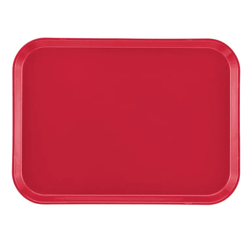Cambro 1216221 12" x 16.31" Ever Red Rectangular High-Impact Fiberglass Camtray