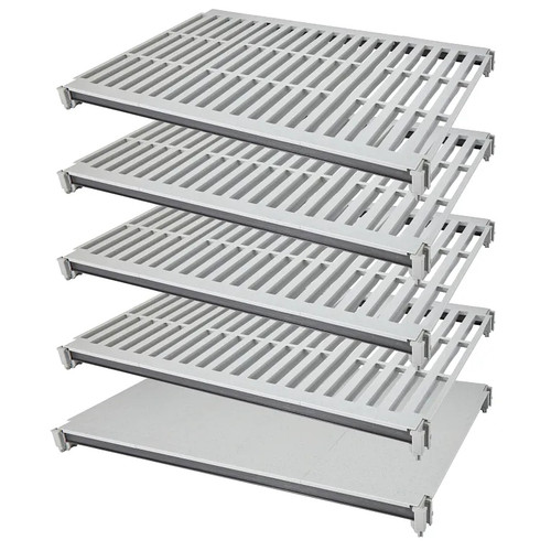 Cambro EXSK2436VS5480 Camshelving Elements 36" W Plastic Gray Solid and Vented Universal Shelf Kit
