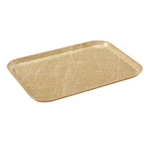 Cambro 1216215 12" x 16.31" Abstract Gray Rectangular High-Impact Fiberglass Camtray - 12/Case