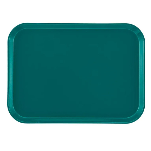 Cambro 1216414 12" x 16.31" Teal Rectangular High-Impact Fiberglass Camtray - 12/Case