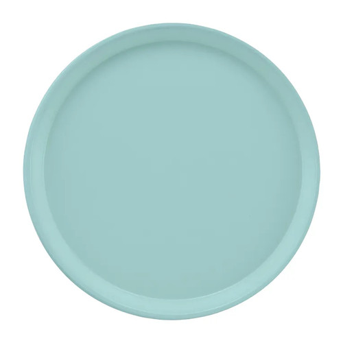 Cambro 1550177 16" Dia. Round Fiberglass Sky Blue Serving Camtray - 12/Case
