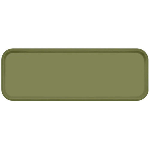 Cambro 926428 8.875" x 25.563" x 1" Olive Green High-Impact Fiberglass Rectangular Camtray - 12/Case