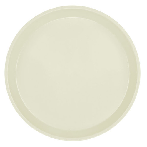 Cambro 1950538 19.5" Cottage White Fiberglass Round Serving Camtray - 12/Case