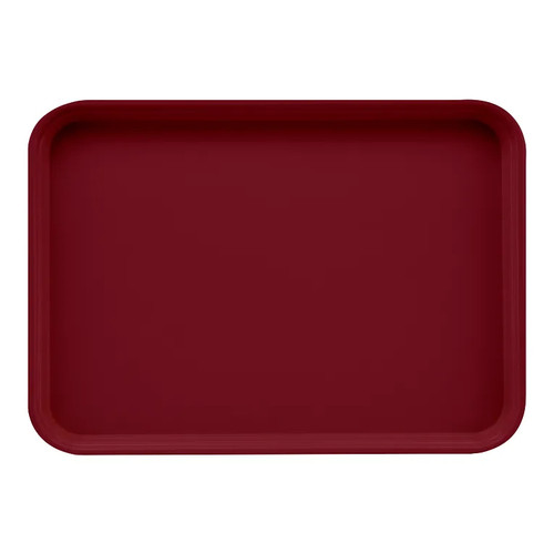 Cambro 1622522 16" x 22" Rectangular Fiberglass Burgundy Wine Camtray - 12/Case