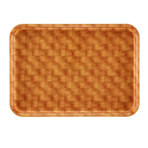 Cambro 1318302 12.63" x 17.75" x 0.69" Light Basketweave Rectangular High-Impact Fiberglass Camtray - 12/Case