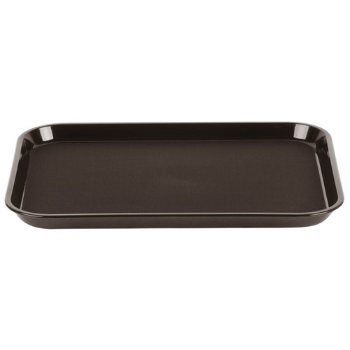 Cambro PT1014167 10.56" x 13.63" Polypropylene Brown Rectangular Polytread Tray - 24/Case