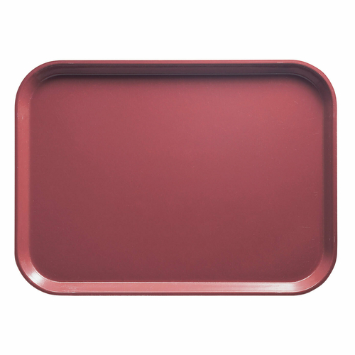 Cambro 1318410 12.63" x 17.75" x 0.69" Raspberry Cream Rectangular High-Impact Fiberglass Camtray - 12/Case