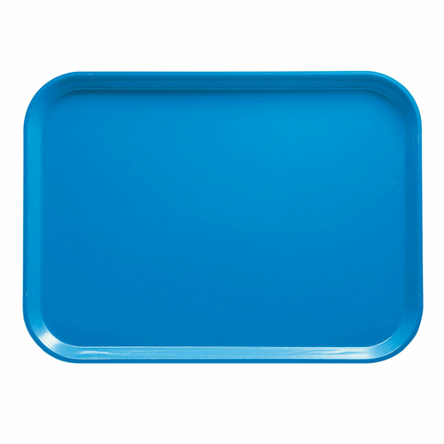 Cambro 1318105 12.63" x 17.75" x 0.69" Horizon Blue Rectangular High-Impact Fiberglass Camtray - 12/Case