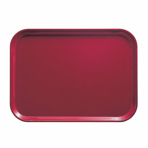 Cambro 926505 8.875" x 25.563" x 1" Cherry Red High-Impact Fiberglass Rectangular Camtray - 12/Case