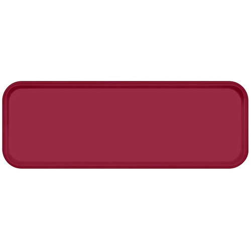 Cambro 926505 8.875" x 25.563" x 1" Cherry Red High-Impact Fiberglass Rectangular Camtray - 12/Case