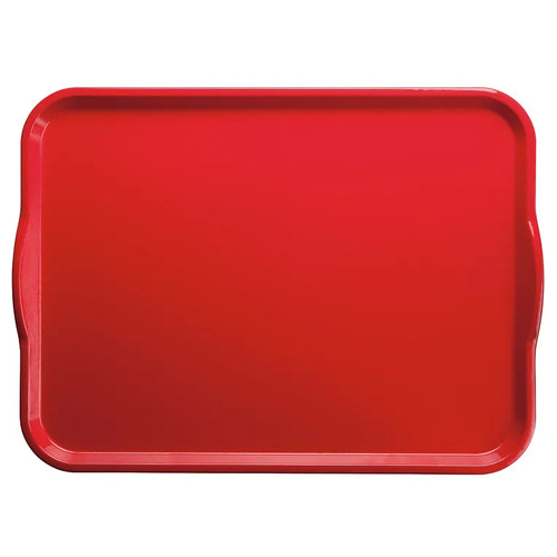 Cambro 1520H521 15" x 20" Cambro Red Reinforced Fiberglass Rectangular Camtray with Handles - 12/Case
