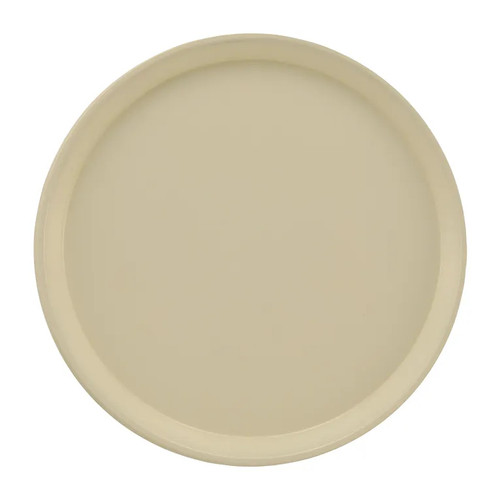 Cambro 1550537 16" Dia. Round Fiberglass Cameo Yellow Serving Camtray - 12/Case