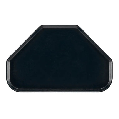 Cambro 1422TR110 14" x 22" Trapezoid Fiberglass Black Camtray - 12/Case