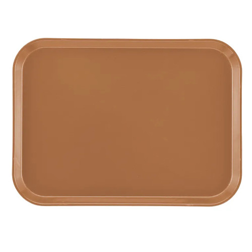 Cambro 1216508 12" x 16.31" Suede Brown Rectangular High-Impact Fiberglass Camtray - 12/Case