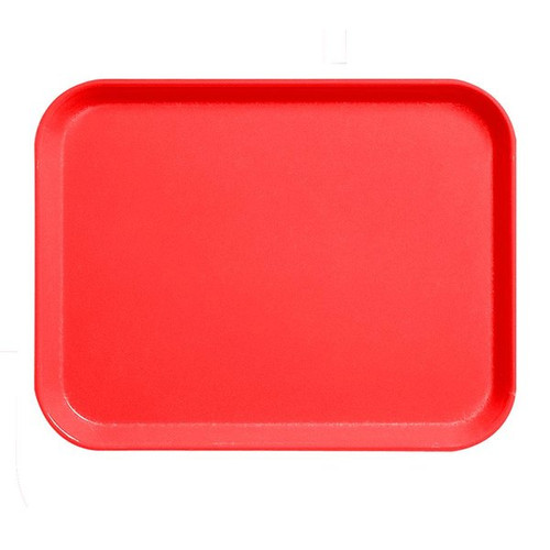 Cambro 1520CL163 15" x 20.25" Rectangular Fiberglass Rose Red Camlite Tray - 12/Case