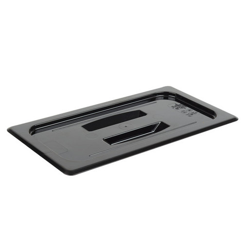 Cambro 30CWD110 Black Polycarbonate 1/3 Size Camwear Drain Shelf - 6/Case