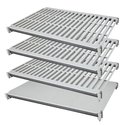 Cambro EXSK2148VS4480 Camshelving Elements 48" W Plastic Gray Solid and Vented Universal Shelf Kit