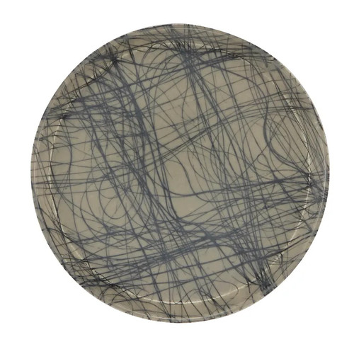 Cambro 1100277 11" Dia. Swirl Gray Round Fiberglass Serving Camtray - 12/Case