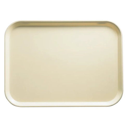 Cambro 1520537 15" x 20.25" Rectangular Fiberglass Cameo Yellow Camtray - 12/Case