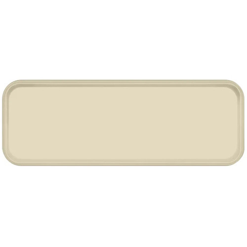 Cambro 926537 8.875" x 25.563" x 1" Cameo Yellow High-Impact Fiberglass Rectangular Camtray - 12/Case
