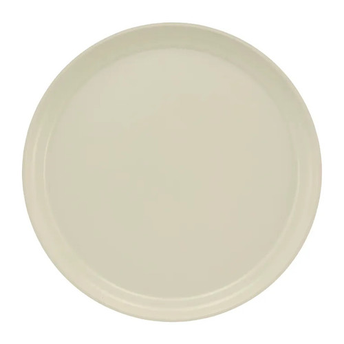Cambro 1300538 13" Dia. Cottage White Round Fiberglass Serving Camtray - 12/Case