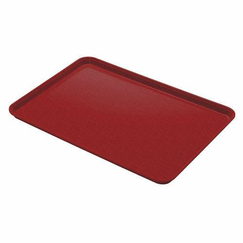 Cambro 3253CL675 20.88" x 12.75" Steel Red High-Impact Fiberglass Rectangular Camlite Camtray - 12/Case