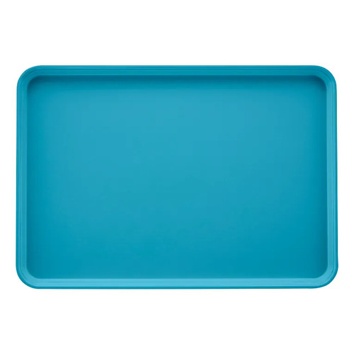 Cambro 2025518 25.56" x 20.75" Robin Egg Blue High-Impact Fiberglass Rectangular Camtray - 6/Case