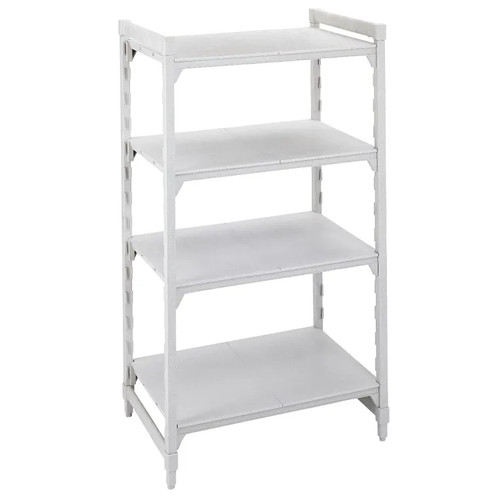 Cambro CPU243684S4PKG 36" W x 24" D x 84" H Speckled Gray Solid 4 Shelves Camshelving Premium Starter Unit