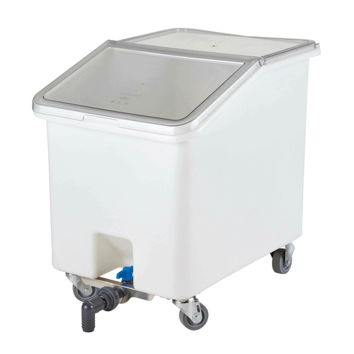 Cambro IBSD37148 37 Gal. White Plastic Soak Tank with Clear Lid