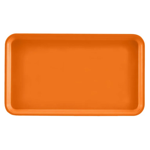 Cambro 915222 8.75" x 15" Orange Pizzazz High-Impact Fiberglass Rectangular Camtray - 12/Case