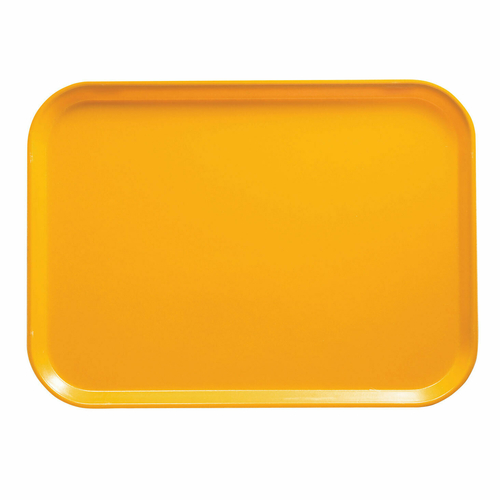 Cambro 2025504 25.56" x 20.75" Mustard High-Impact Fiberglass Rectangular Camtray - 6/Case