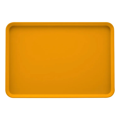 Cambro 2025504 25.56" x 20.75" Mustard High-Impact Fiberglass Rectangular Camtray - 6/Case