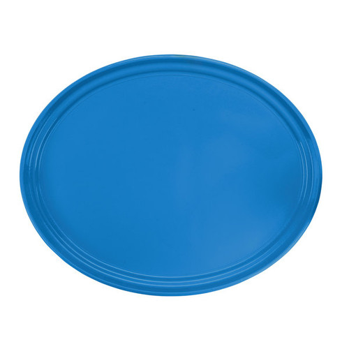 Cambro 2500105 24" x 19" Blue Tan High-Impact Fiberglass Oval Camtray - 6/Case