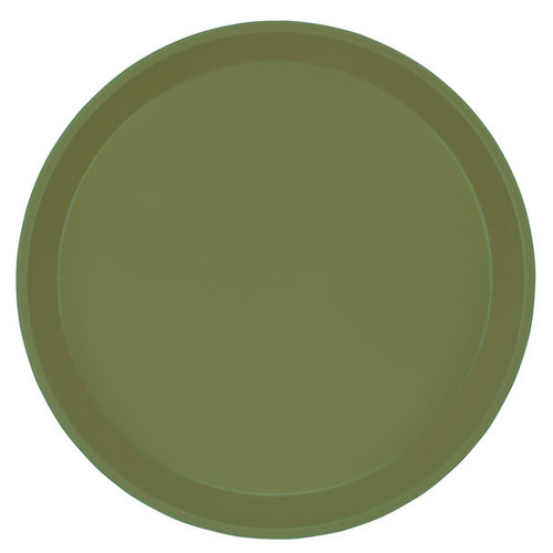Cambro 1550428 16" Dia. Round Fiberglass Olive Green Serving Camtray - 12/Case