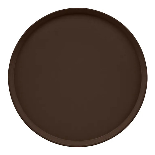 Cambro 1950116 19.5" Brazil Brown Fiberglass Round Serving Camtray - 12/Case