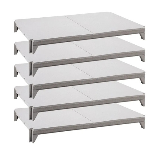 Cambro CPSK2424S5480 24" W x 24" D Speckled Gray Polypropylene Solid Camshelving Elements Shelf Plate Kit