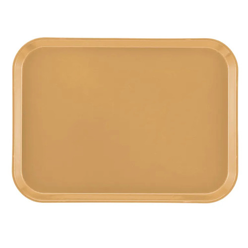 Cambro 1216514 12" x 16.31" Earthen Gold Rectangular High-Impact Fiberglass Camtray - 12/Case