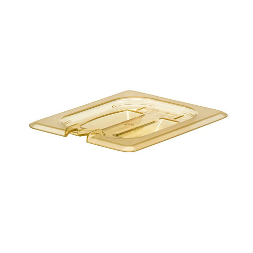 Cambro 80HPCHN150 1/8 Size Amber High Heat Slotted H-Pan Cover - 6/Case