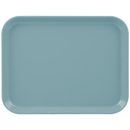 Cambro 1014CL674 10.63" x 13.75" Steel Blue Rectangular Fiberglass Stacking Lugs Reinforced Edges Dri-Stak Separators Camlite Tray - 12/Case