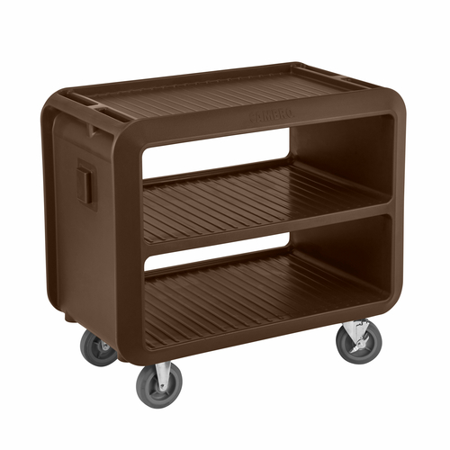 Cambro SC337131 41.50" W x 37.10" H x 23.80" D Dark Brown Polyethylene Ribbed Shelves Service Cart Pro