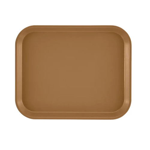 Cambro 810508 9.88" x 8" Suede Brown High-Impact Fiberglass Rectangular Camtray - 12/Case