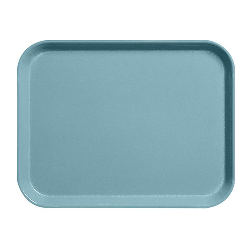 Cambro 1216CL674 12" x 16.31" Steel Blue Rectangular Fiberglass Stacking Lugs Reinforced Edges Dri-Stak Separators Camlite Tray - 12/Case