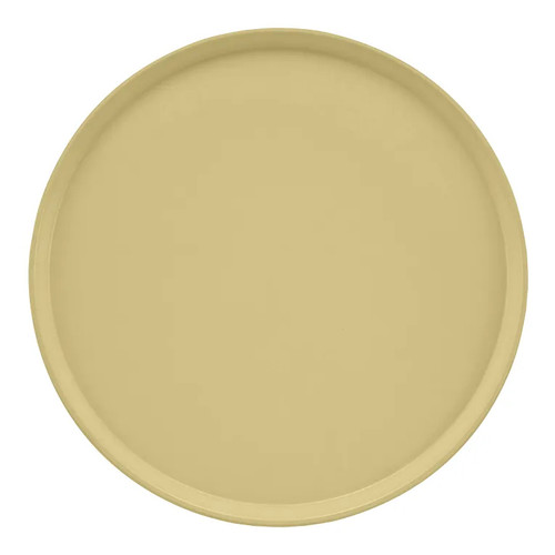 Cambro 1950536 19.5" Lemon Chiffon Fiberglass Round Serving Camtray - 12/Case