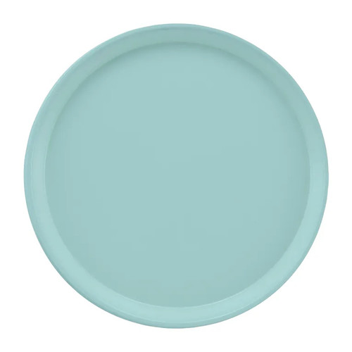 Cambro 1200177 12" Dia. Sky Blue Round Fiberglass Serving Camtray - 12/Case