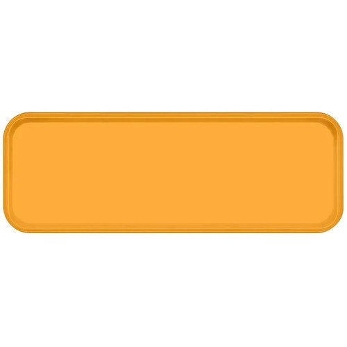 Cambro 926504 8.875" x 25.563" x 1" Mustard High-Impact Fiberglass Rectangular Camtray - 12/Case