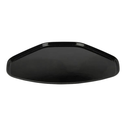 Cambro 1520TR110 14.56" x 19.5" Trapezoid Fiberglass Black Camtray - 12/Case
