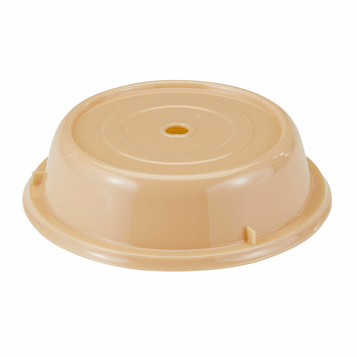 Cambro 9013CW133 10" Beige Lightweight Polycarbonate Stackable Round Camwear Camcover - 12/Case
