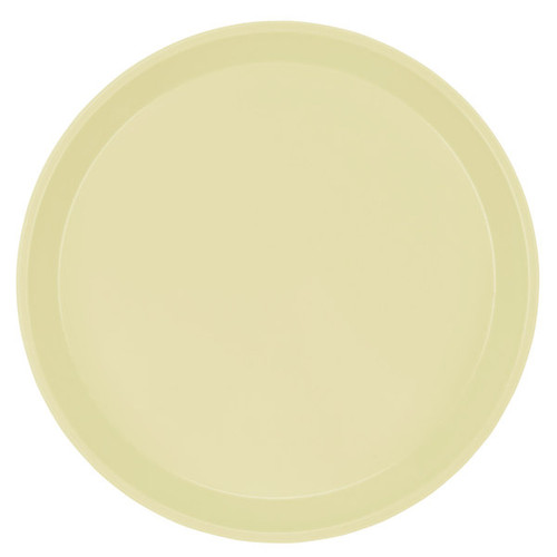 Cambro 1100536 11" Dia. Lemon Chiffon Round Fiberglass Serving Camtray - 12/Case