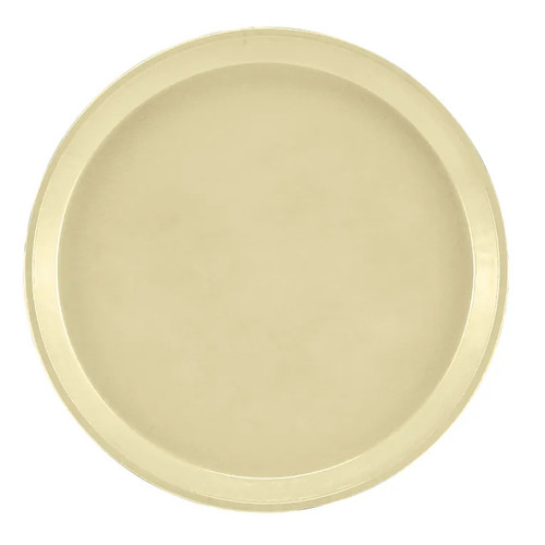 Cambro 1100536 11" Dia. Lemon Chiffon Round Fiberglass Serving Camtray - 12/Case