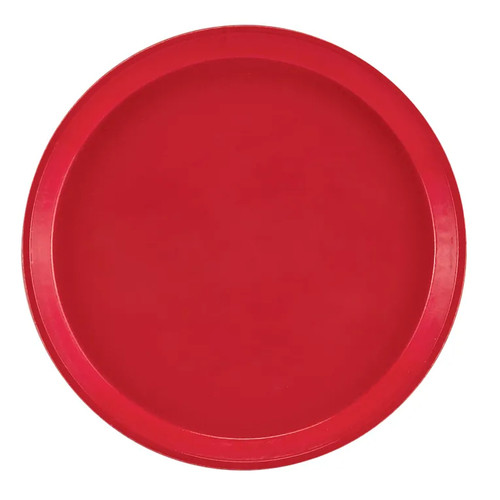 Cambro 1100510 11" Dia. Signal Red Round Fiberglass Serving Camtray - 12/Case